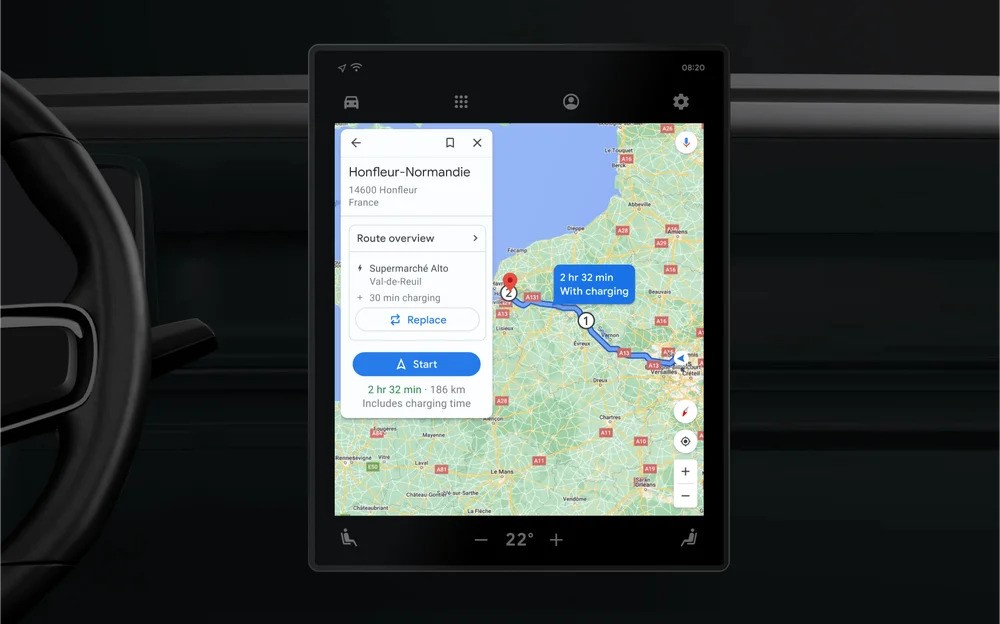 Simplifier la conduite de véhicules électriques avec Google maps built-in