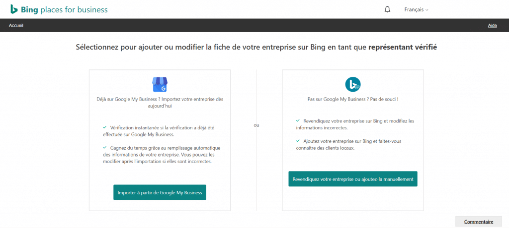 Ajouter ou modifier la fiche de votre entreprise sur Bing